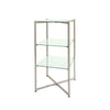 37" Folding Glass Tower with Chrome Finish