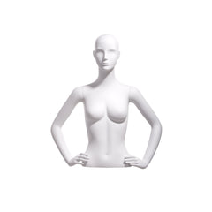 Female bust. abstract head, hands on hips