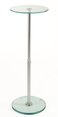 Round Glass Pedestal, Adjustable