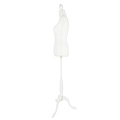 Female Mannequin Torso Dress Form w/ Tripod Stand White Foam