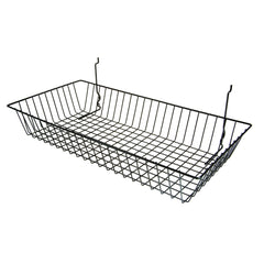 Long Shallow Basket - Grid Wall
