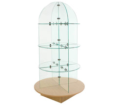 Glass Merchandiser with Round Base