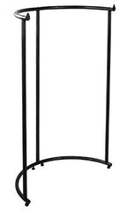 Black Half Round Clothing Rack