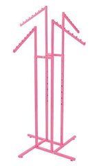 Hot Pink 4-Way Clothing Rack with Slant Arms