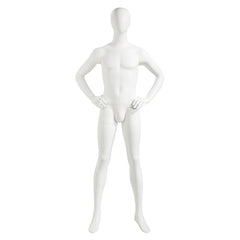 Male Mannequin - Oval Head, Hands on Hips
