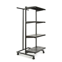 Frame w/ 4-24" Shelves and 1 T-Stand; 1" Square Tubing