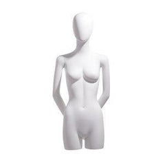 Female 3/4 form, oval head, arms behind back